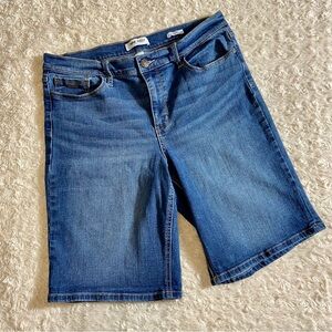 Nine West High Rise Denim Bermuda Shorts Size 10